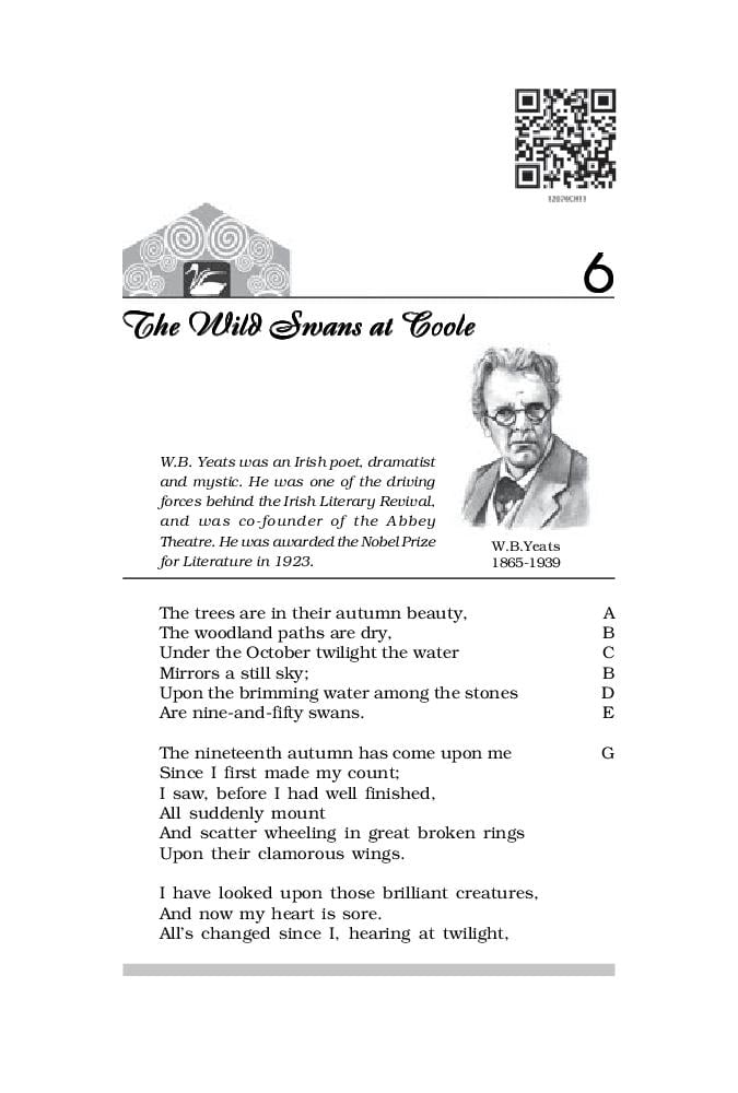 NCERT Book Class 12 English (kaleidoscope) Poetry 6 The Wild Swans of Coole - Page 1