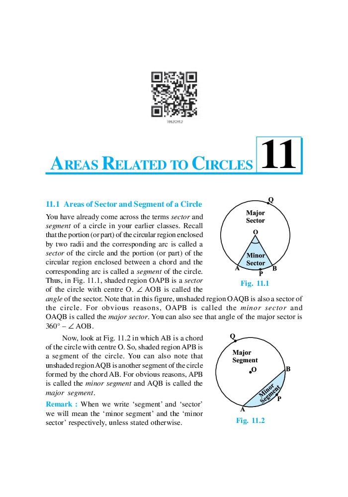 NCERT Book Class 10 Maths Chapter 11 Areas Related to Circles - Page 1
