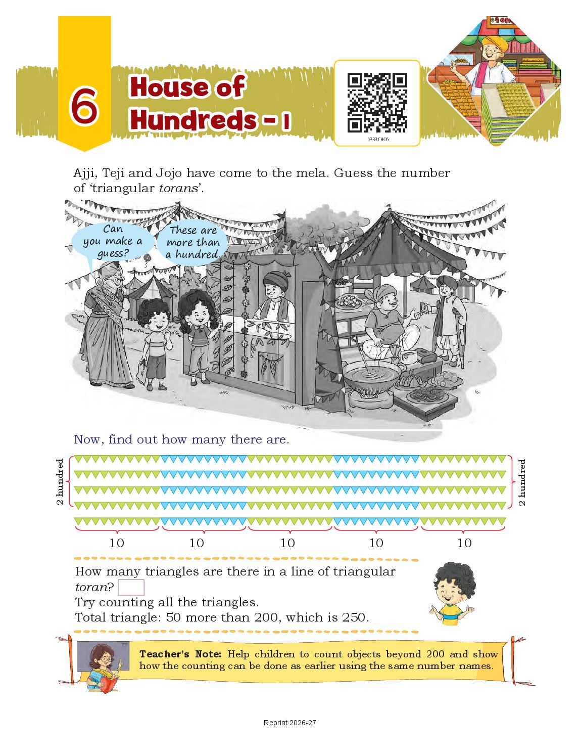 NCERT Book Class 3 Mathematics (Maths Mela) Chapter 6 House of Hundreds-I - Page 1 of 18