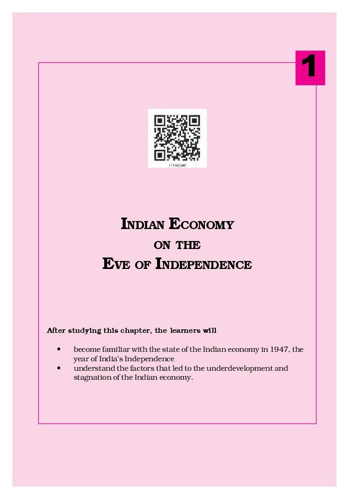 Ncert Book Class 11 Economics Chapter 1 Indian Economy On The Eve Of Independence
