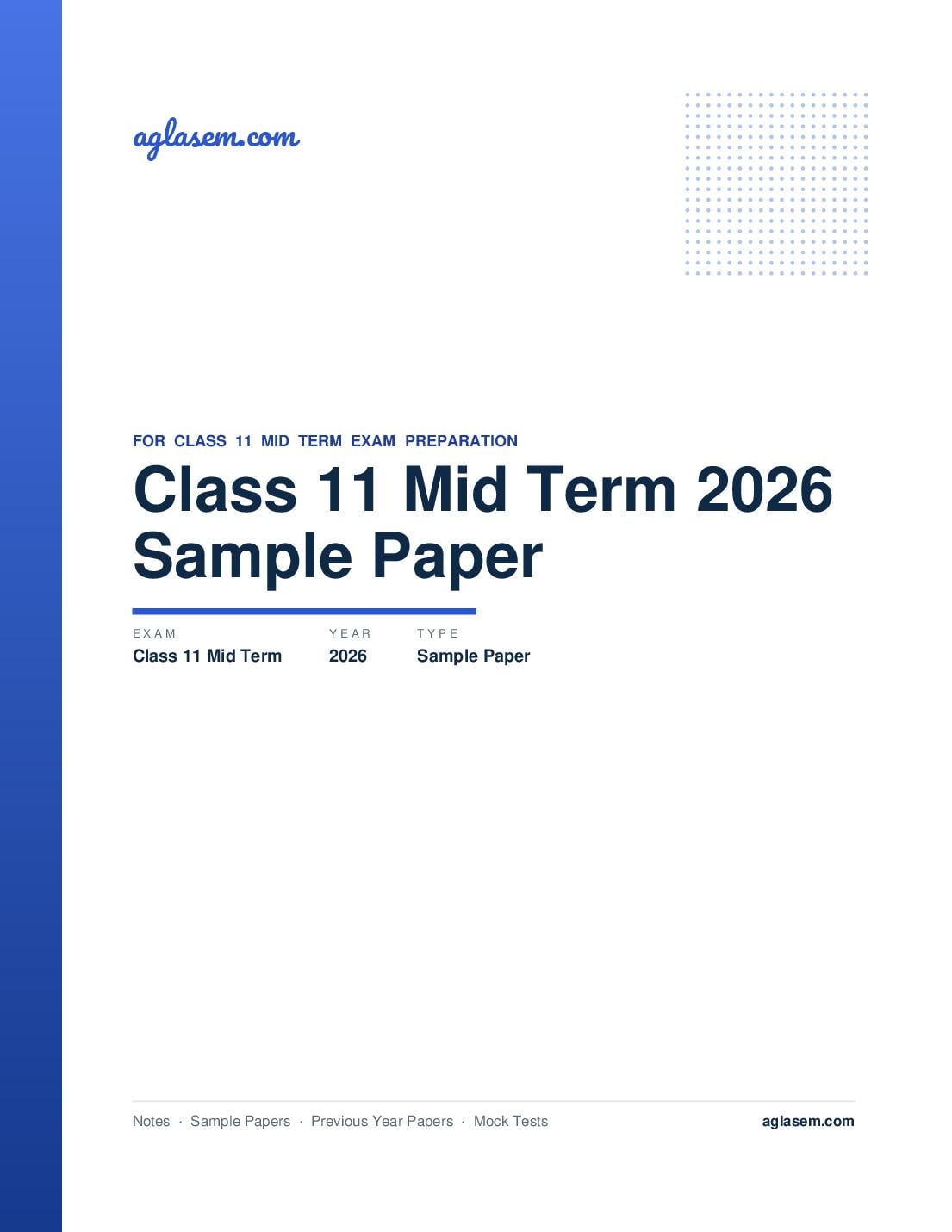 Class 11 Mid Term Sample Paper 2026 भूगोल - Page 1 of 12