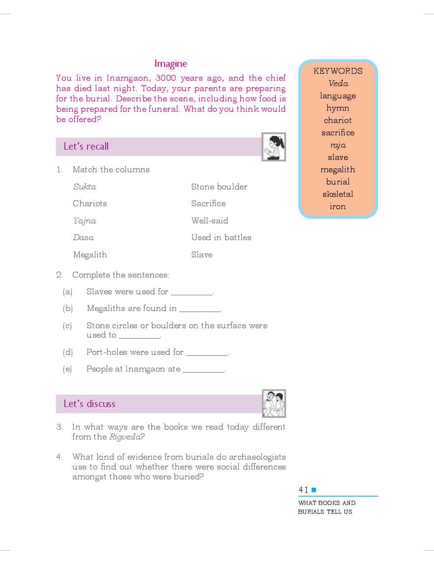 NCERT Book Class 6 History Chapter 4 What Books And Burials Tell Us