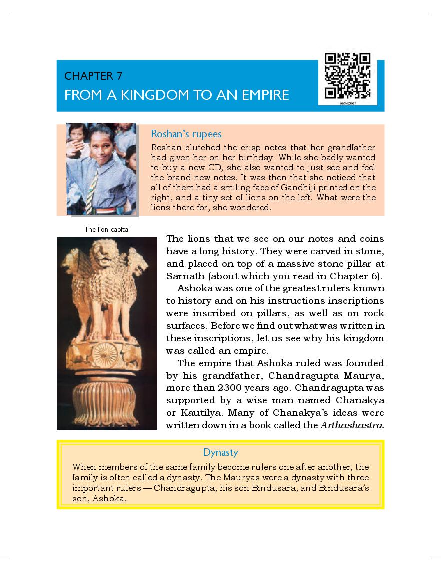 NCERT Book Class 6 Social Science Chapter 7 From Kingdom to an Empire ...