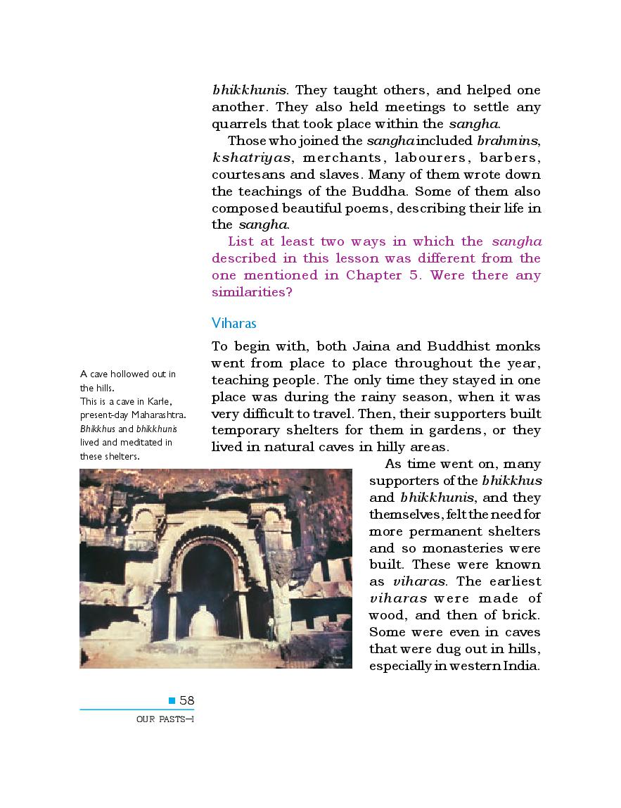 NCERT Book Class 6 History Chapter 11 Buildings, Paintings and Books