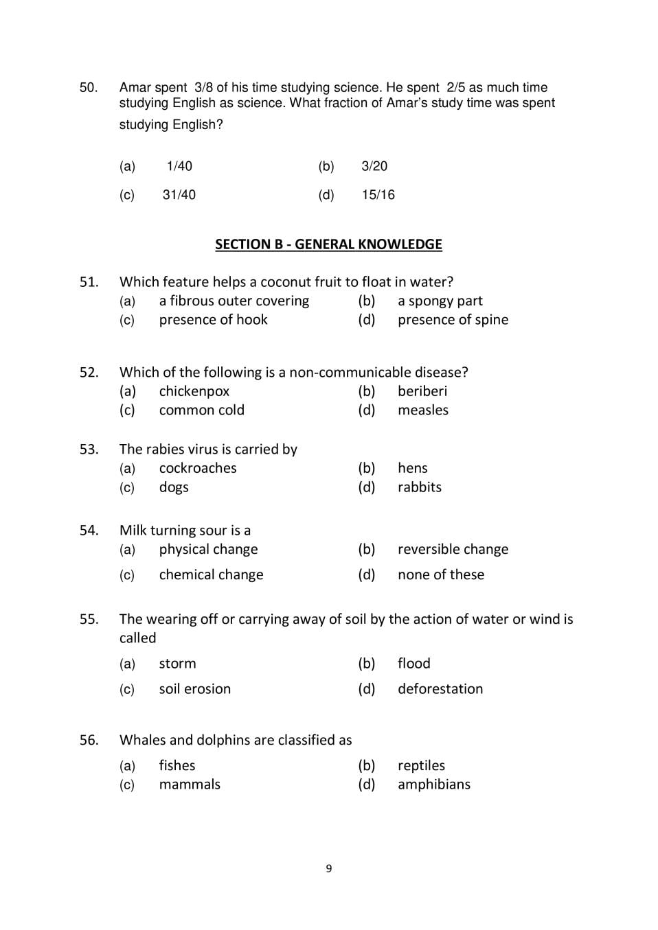 AISSEE 2018 Question Paper Class 6 – PDF Download