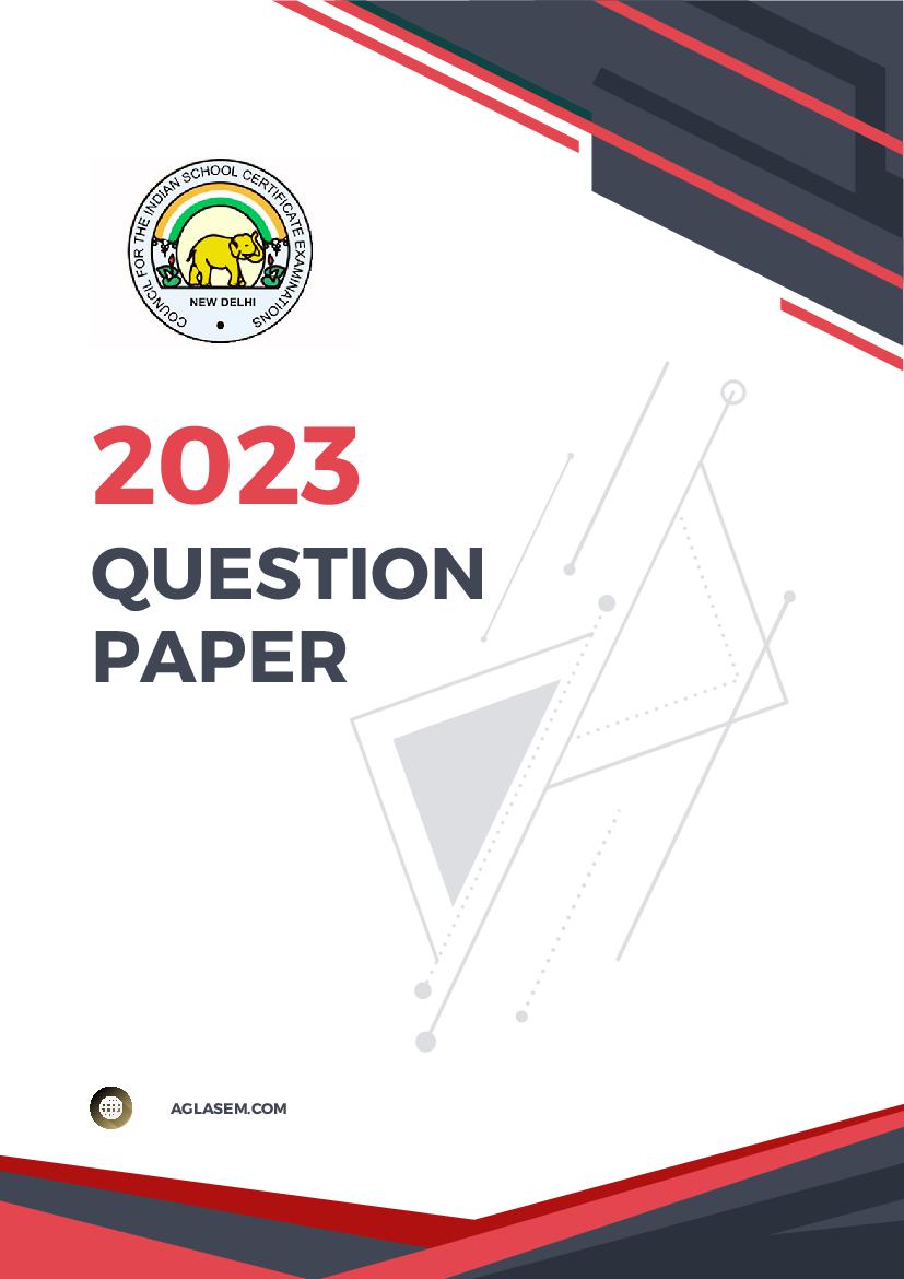 ICSE Class 10 Question Paper 2023 AO Naga - Page 1