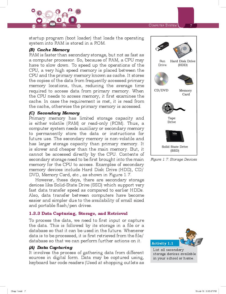 NCERT Book Class 11 Informatics Practices Chapter 1 Computer System