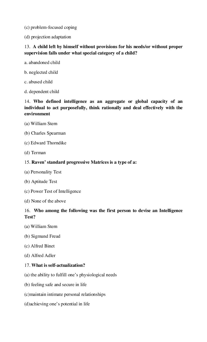 PSEB 12th Model Paper 2023 for Psychology (PDF) - PSEB Class 12 ...