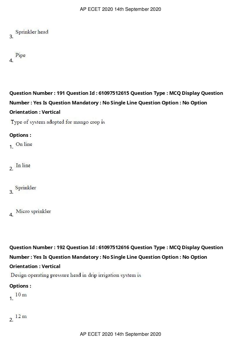 AP ECET 2020 Question Paper PDF with Answer Key (13 Papers)