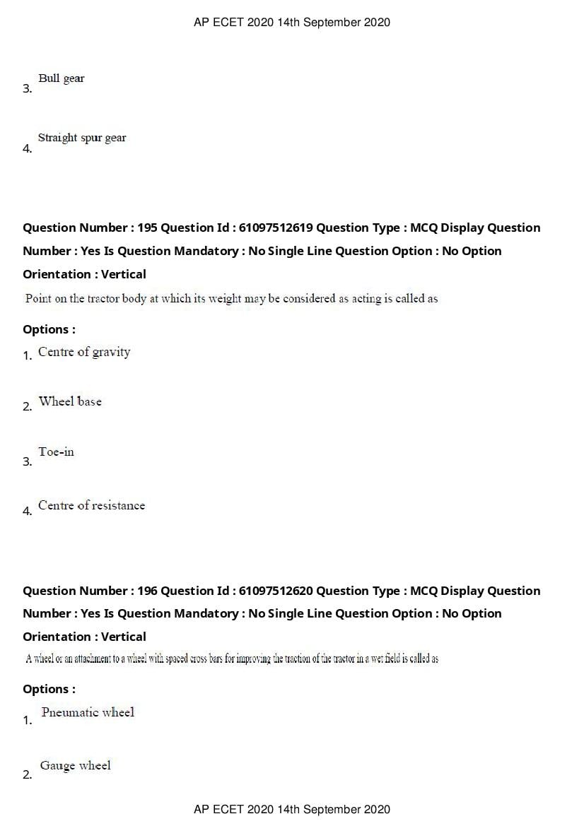 AP ECET 2020 Question Paper PDF with Answer Key (13 Papers)