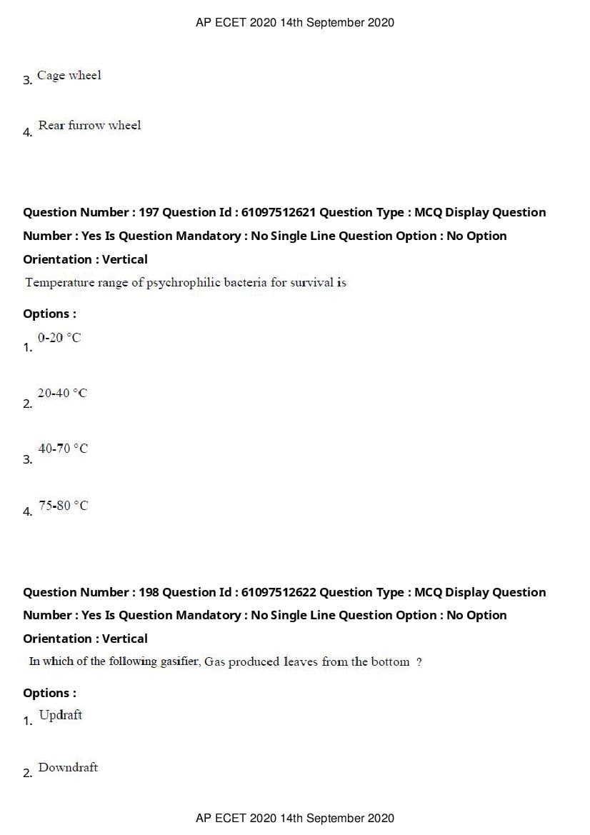 AP ECET 2020 Question Paper PDF with Answer Key (13 Papers)