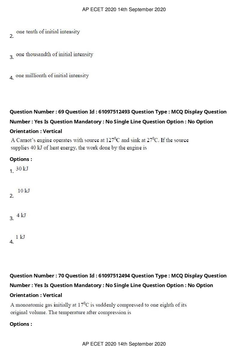 AP ECET 2020 Question Paper PDF with Answer Key (13 Papers)