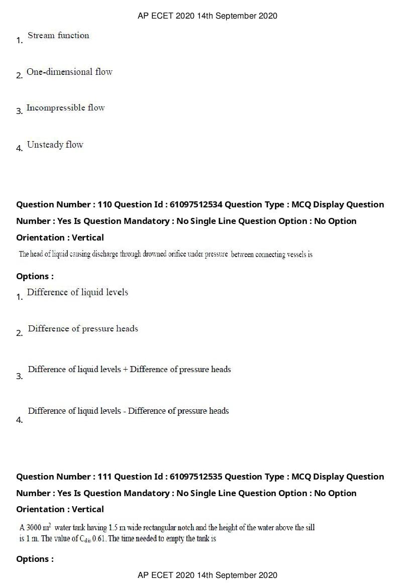 AP ECET 2020 Question Paper PDF with Answer Key (13 Papers)