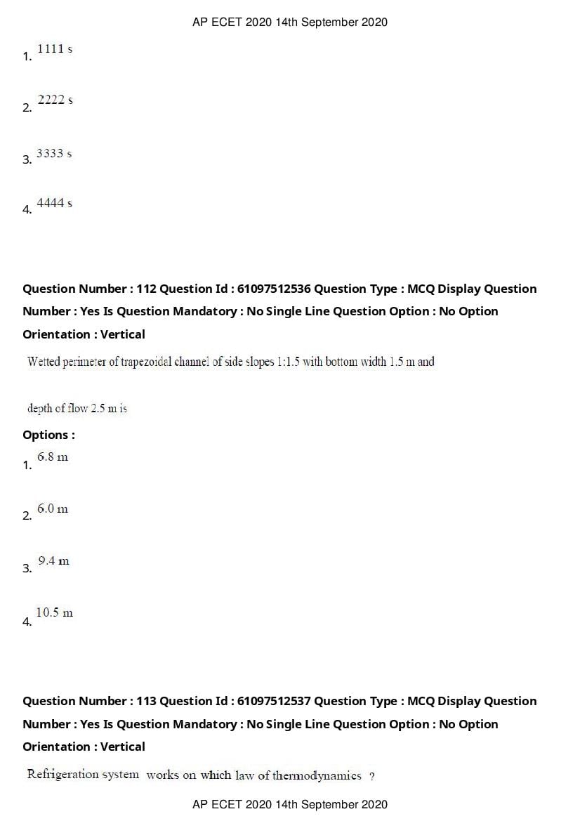 AP ECET 2020 Question Paper PDF with Answer Key (13 Papers)