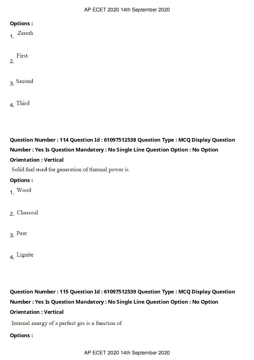 AP ECET 2020 Question Paper PDF with Answer Key (13 Papers)