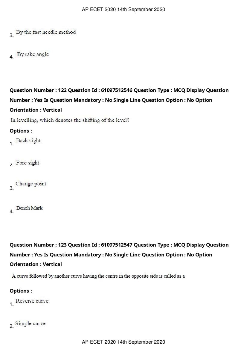 AP ECET 2020 Question Paper PDF with Answer Key (13 Papers)