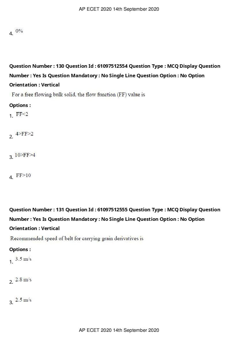 AP ECET 2020 Question Paper PDF with Answer Key (13 Papers)