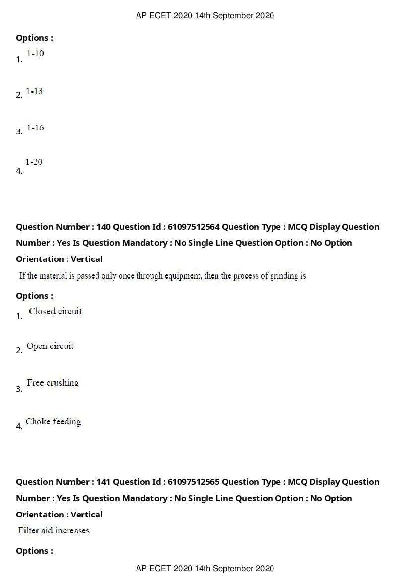 AP ECET 2020 Question Paper PDF with Answer Key (13 Papers)