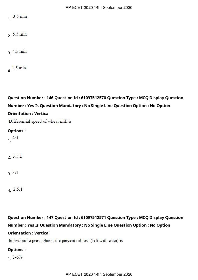 AP ECET 2020 Question Paper PDF with Answer Key (13 Papers)