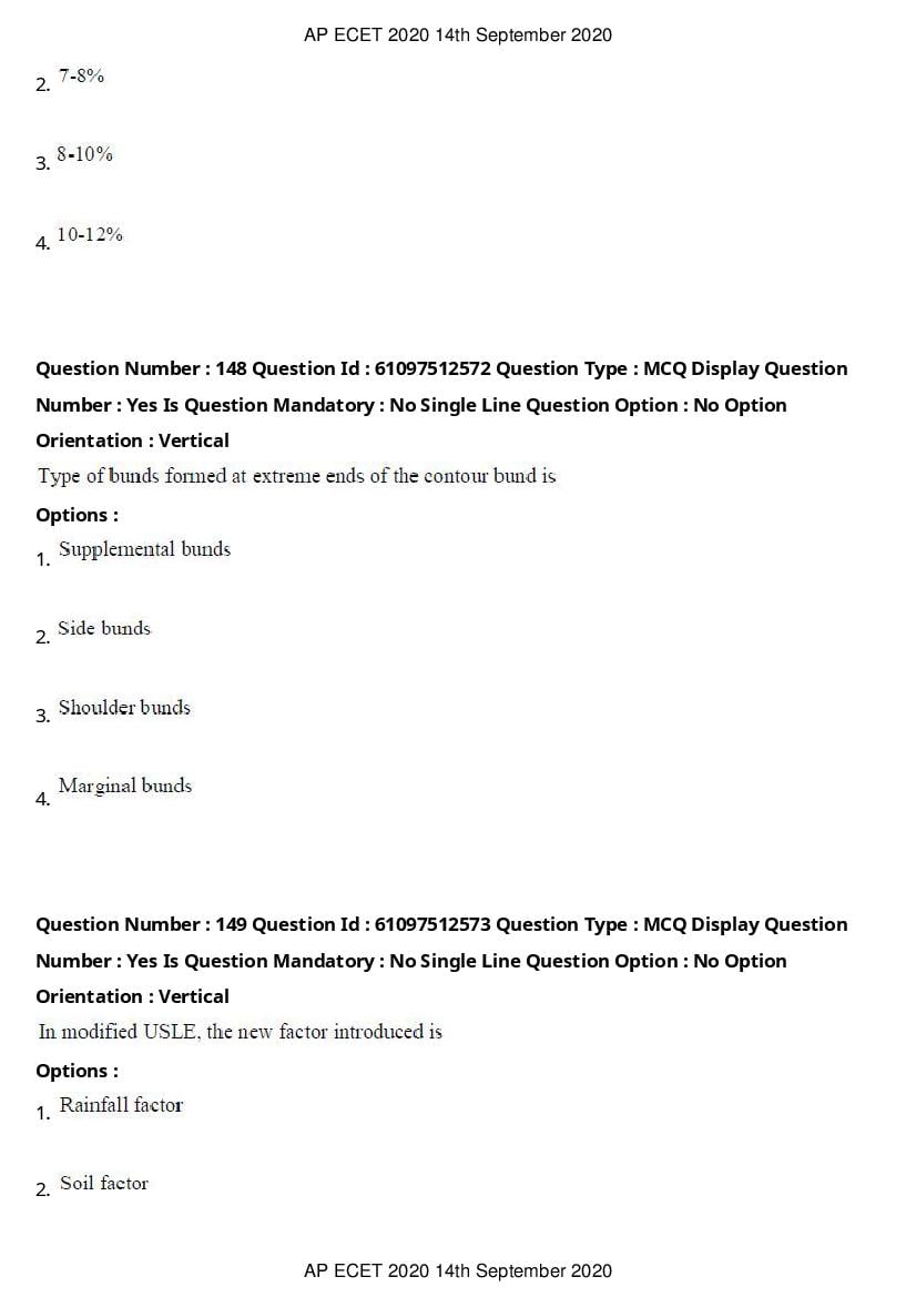 AP ECET 2020 Question Paper PDF with Answer Key (13 Papers)