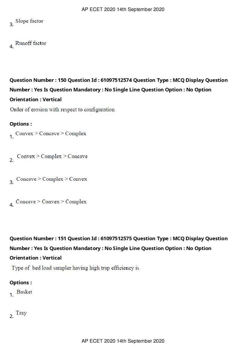 AP ECET 2020 Question Paper PDF with Answer Key (13 Papers)
