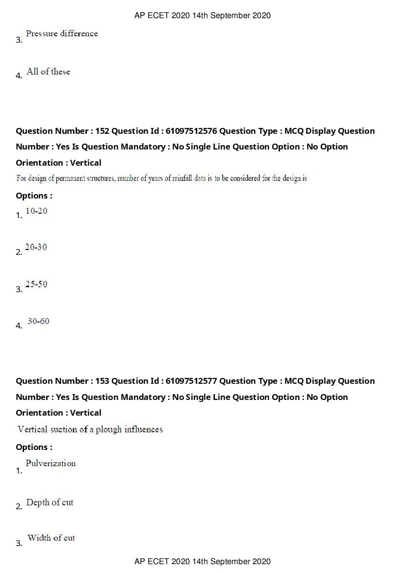 AP ECET 2020 Question Paper PDF with Answer Key (13 Papers)