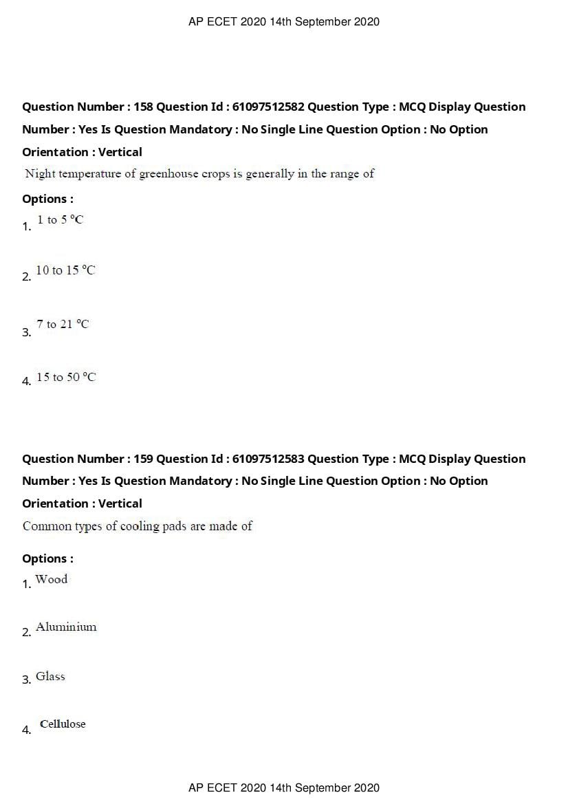 AP ECET 2020 Question Paper PDF with Answer Key (13 Papers)