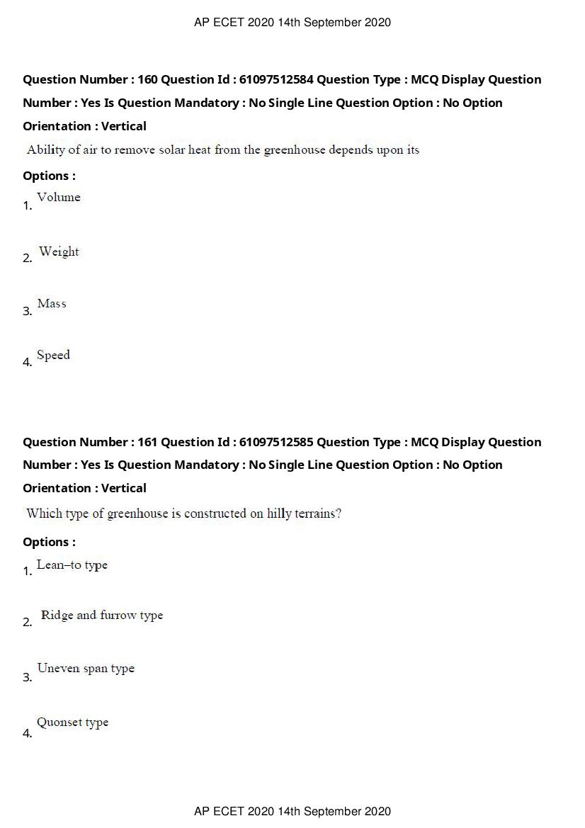 AP ECET 2020 Question Paper PDF with Answer Key (13 Papers)