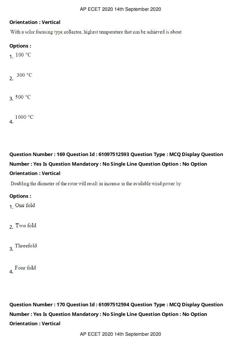 AP ECET 2020 Question Paper PDF with Answer Key (13 Papers)
