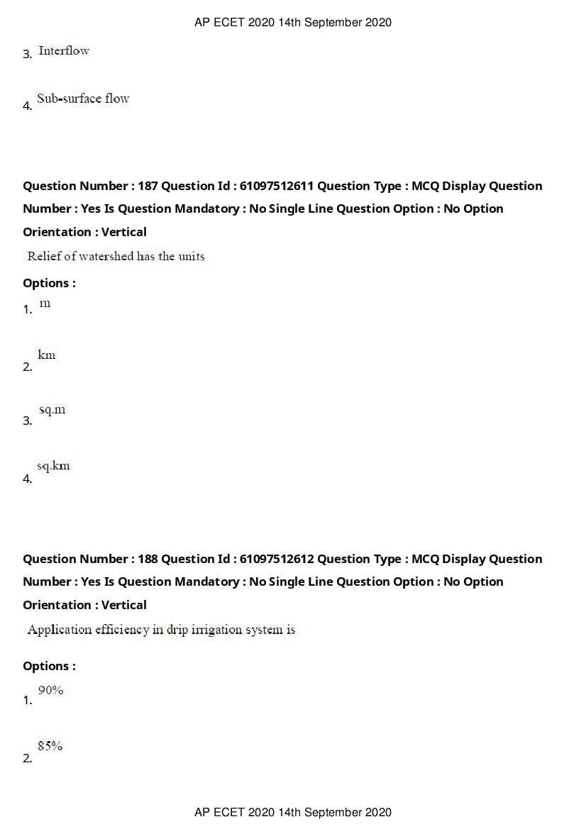 AP ECET 2020 Question Paper PDF with Answer Key (13 Papers)