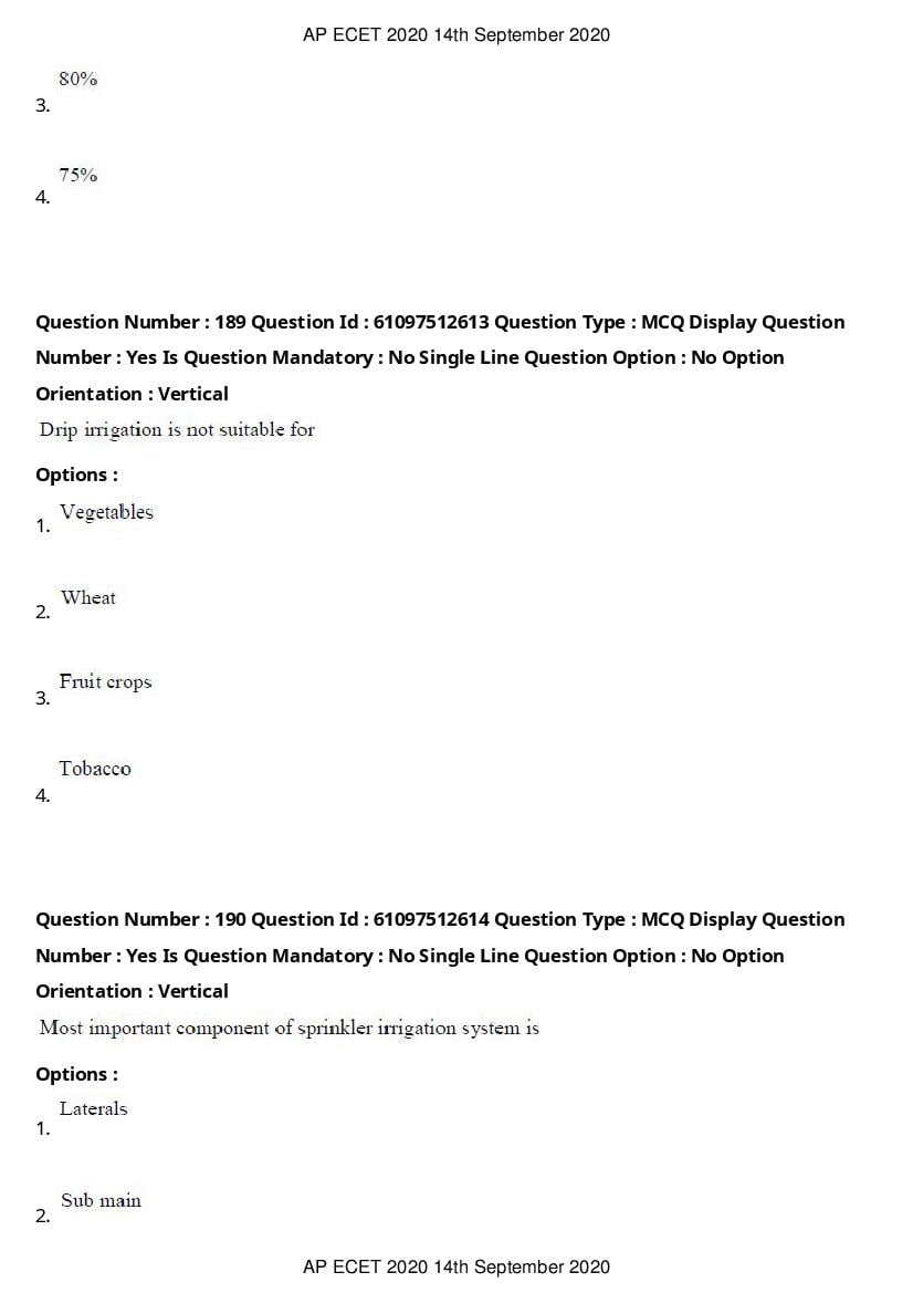AP ECET 2020 Question Paper PDF with Answer Key (13 Papers)