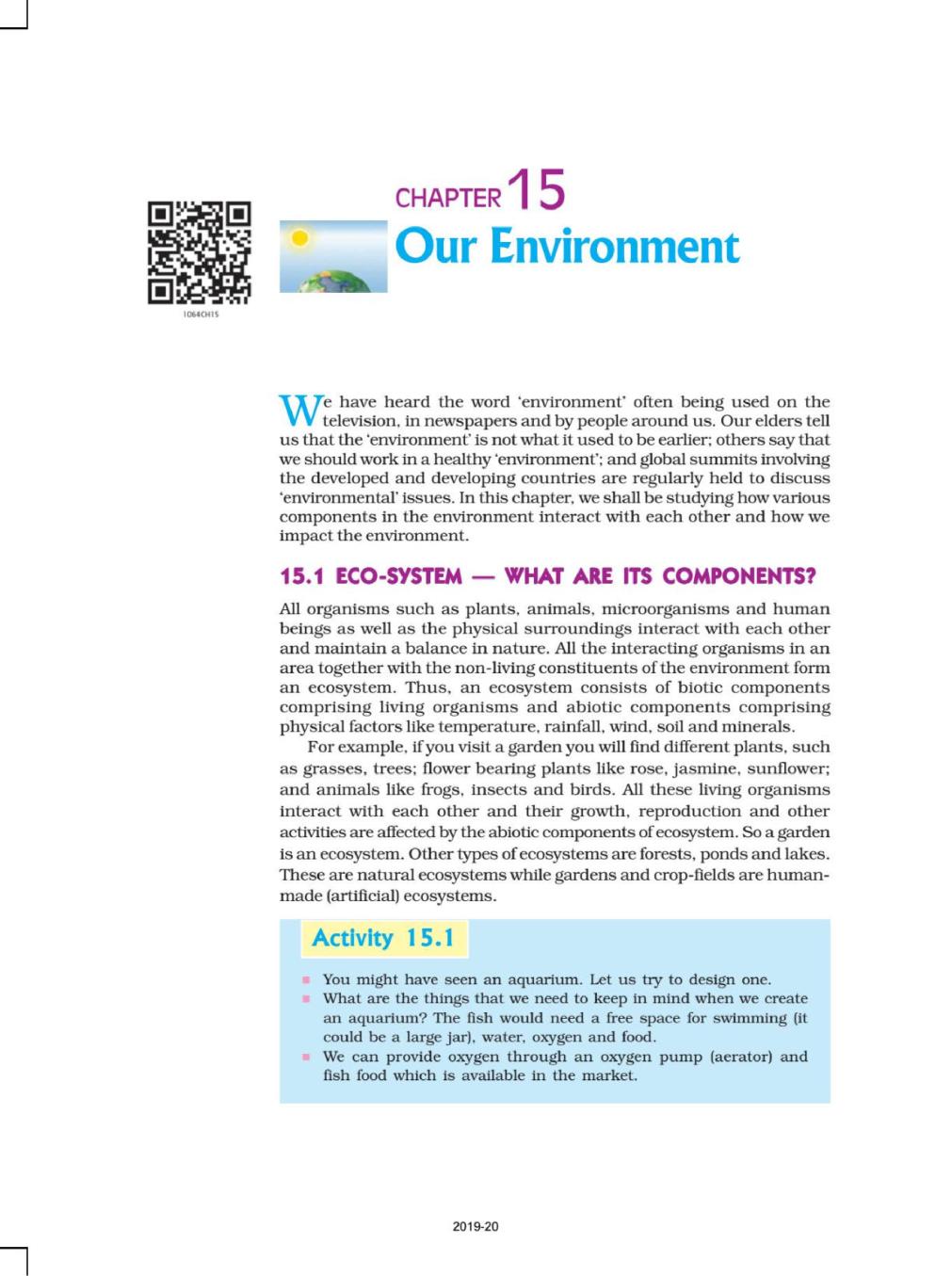 NCERT Book Class 10 Science Chapter 15 Our Environment - Page 1