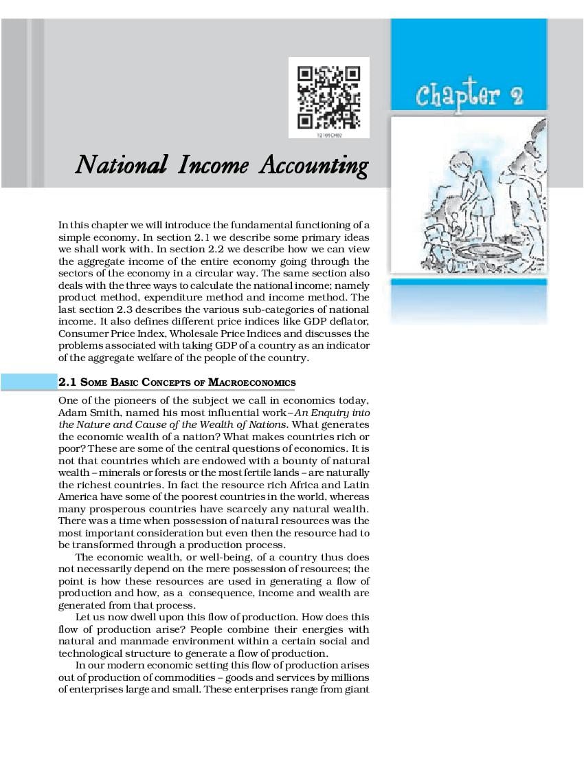 NCERT Book Class 12 Economics (Macroeconomics) Chapter 2 National Income Accounting - Page 1