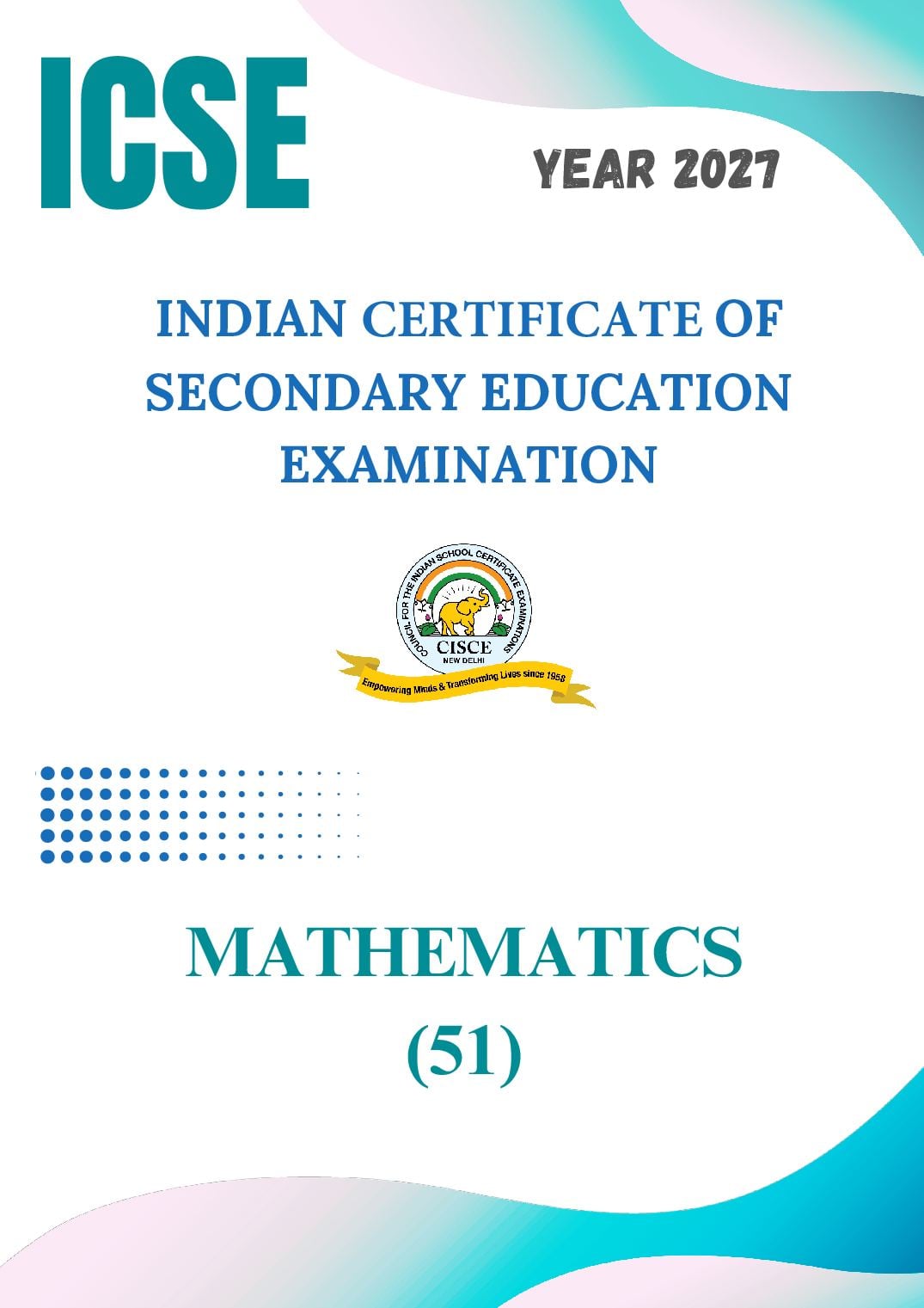 ICSE Class 9 Syllabus 2027 Mathematics - Page 1 of 7