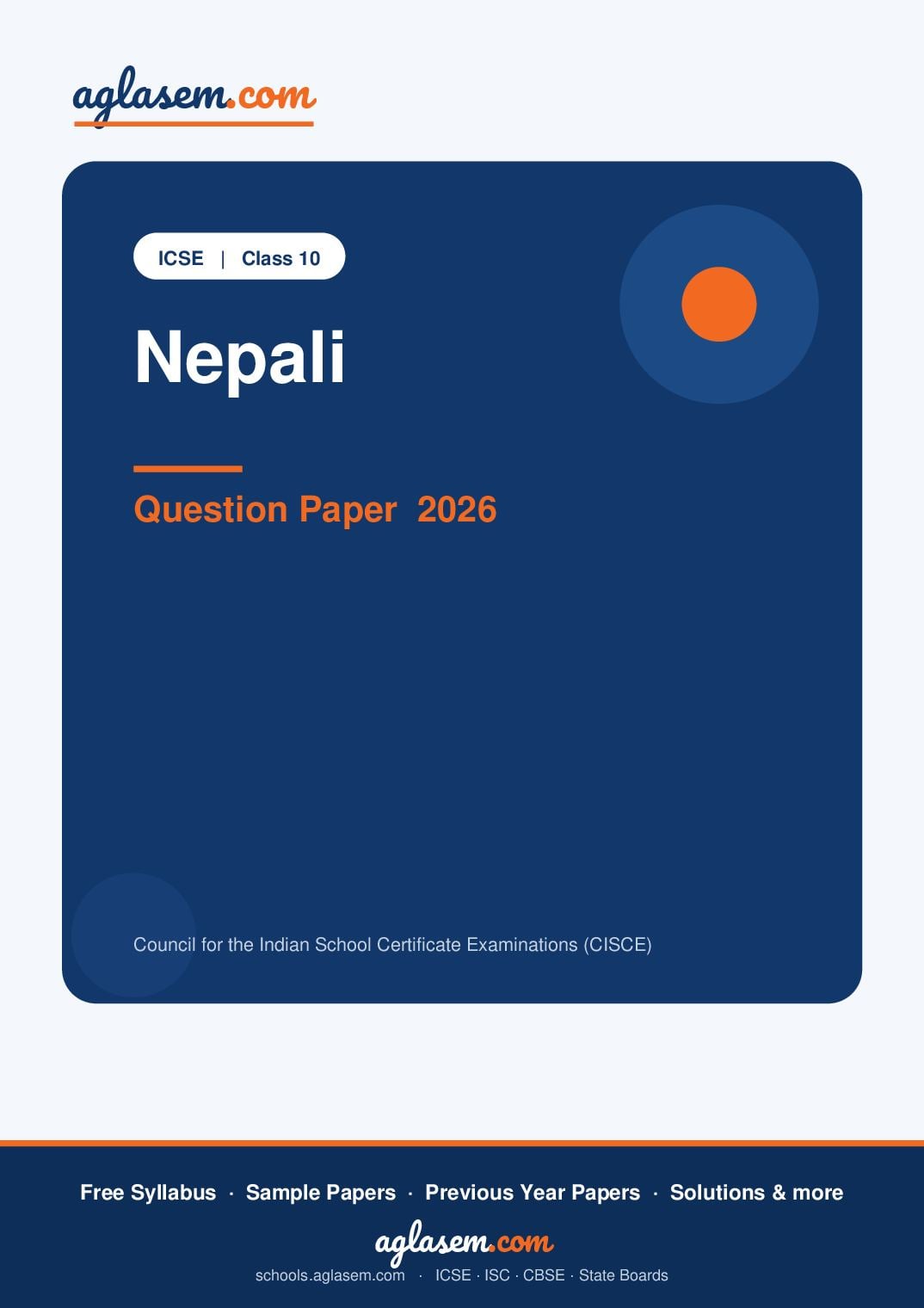 ICSE Class 10 Question Paper 2026 Nepali - Page 1 of 13