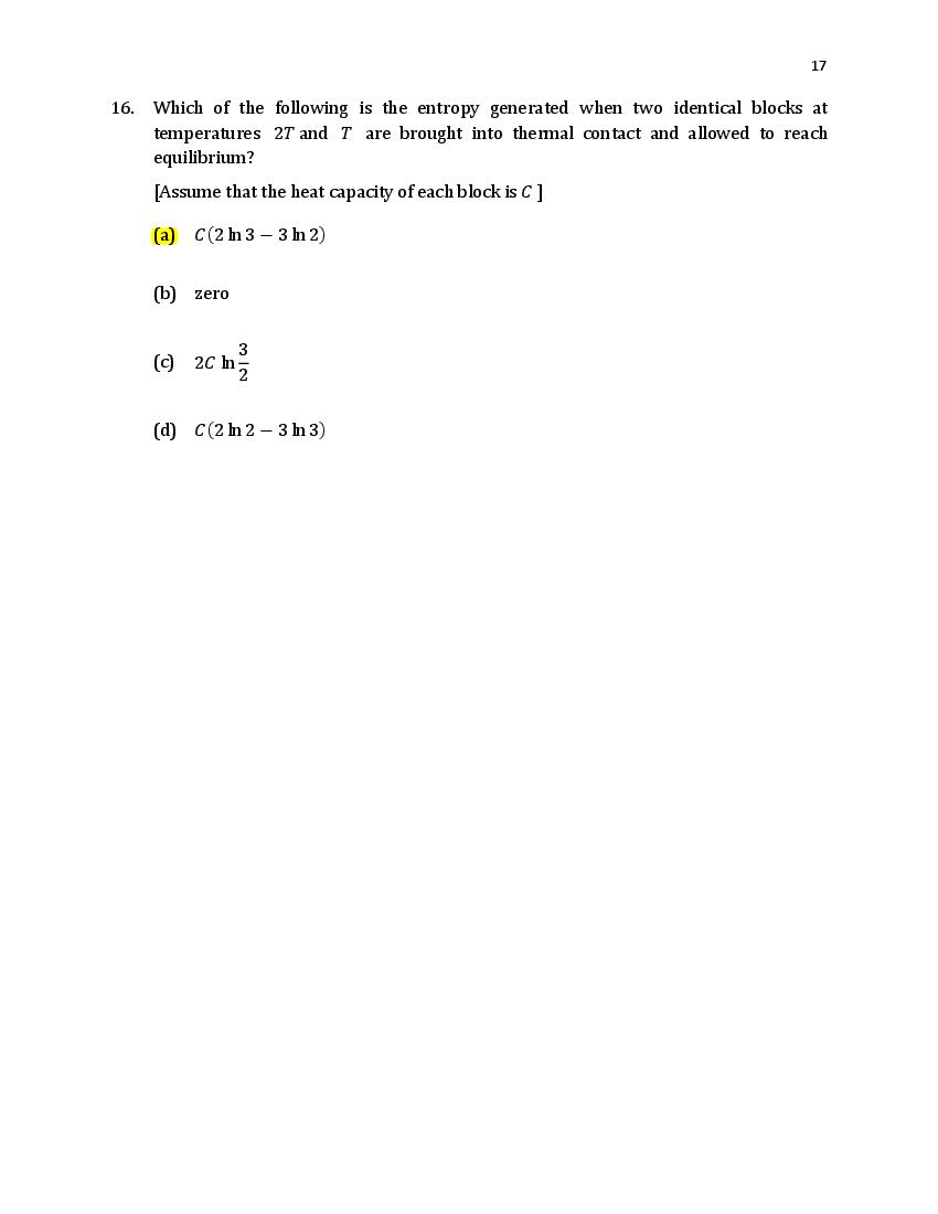 TIFR GS 2021 Question Paper PDF: Physics, Chemistry, Maths, Bio, CS