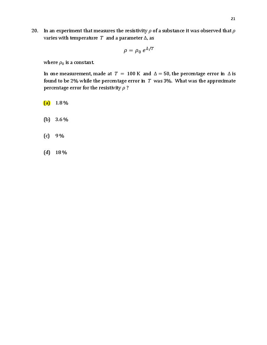 TIFR GS 2021 Question Paper PDF: Physics, Chemistry, Maths, Bio, CS