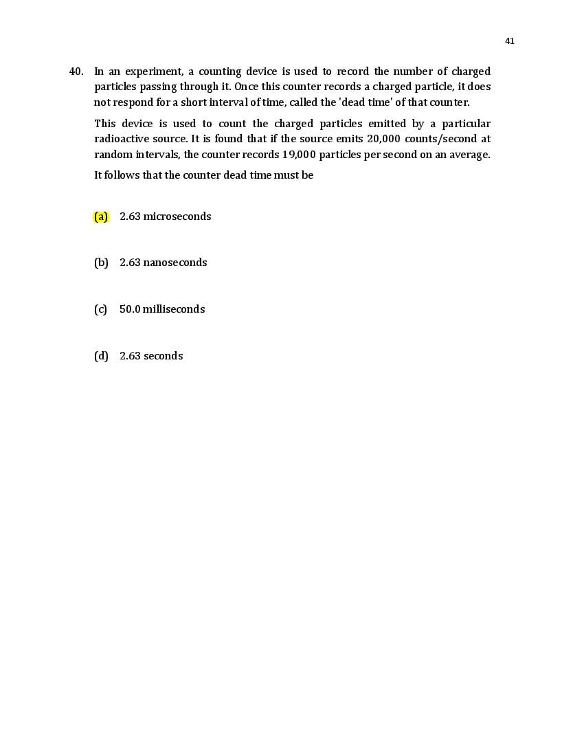 TIFR GS 2021 Question Paper PDF: Physics, Chemistry, Maths, Bio, CS