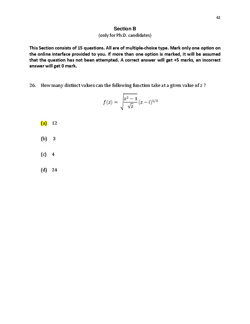 TIFR GS 2021 Question Paper PDF: Physics, Chemistry, Maths, Bio, CS