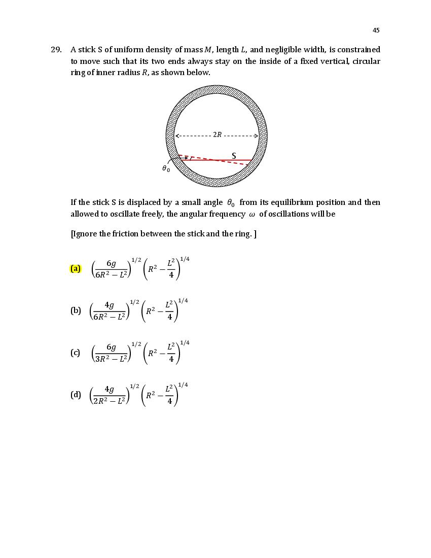 TIFR GS 2021 Question Paper PDF: Physics, Chemistry, Maths, Bio, CS