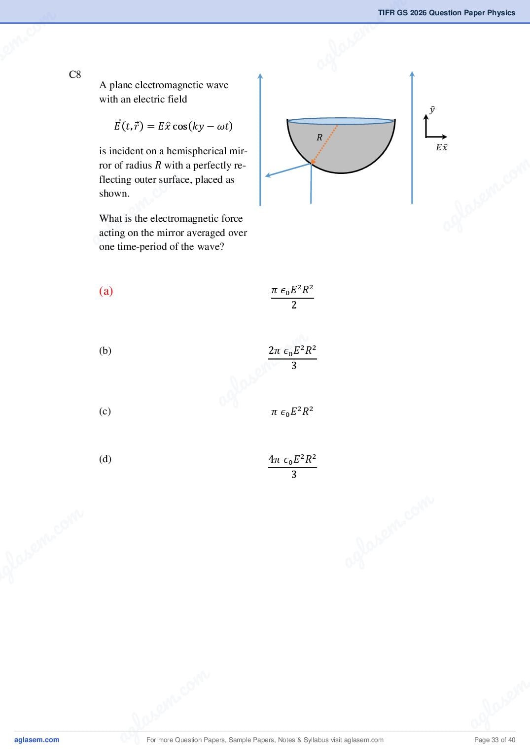 TIFR GS 2026 Question Paper PDF with Answers (9 Papers)