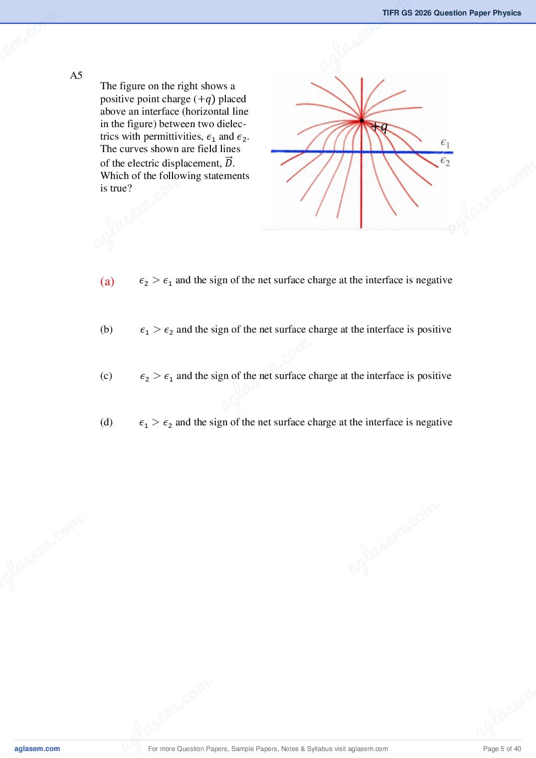 TIFR GS 2026 Question Paper PDF with Answers (9 Papers)