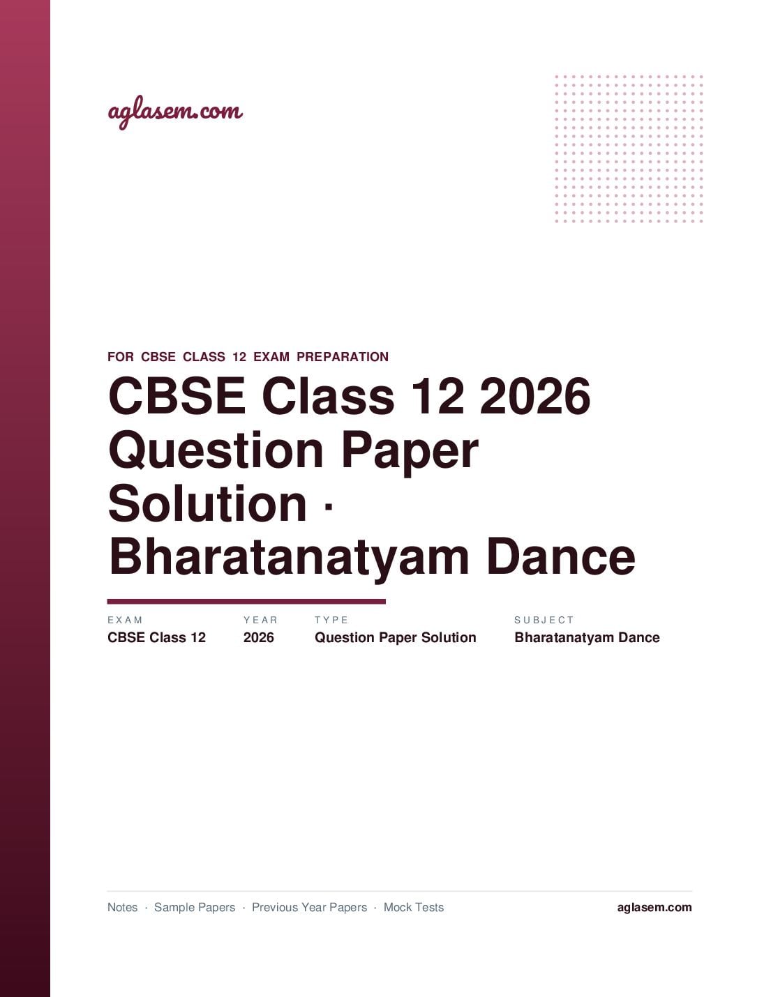 CBSE Class 12 Question Paper 2026 Solution Dance - Page 1 of 32