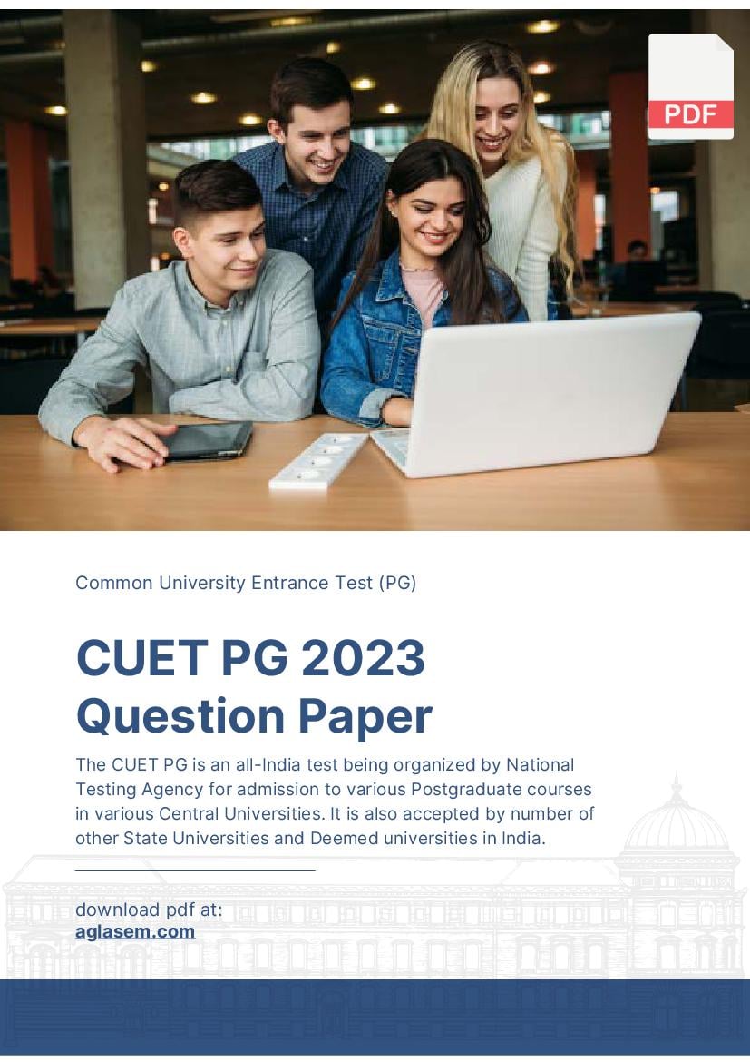 CUET PG 2023 Question Paper Agri Business Management - Page 1