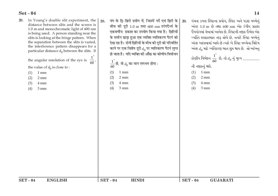 JEE Main 2016 Question Paper PDF (Shift-wise, 4 Papers)