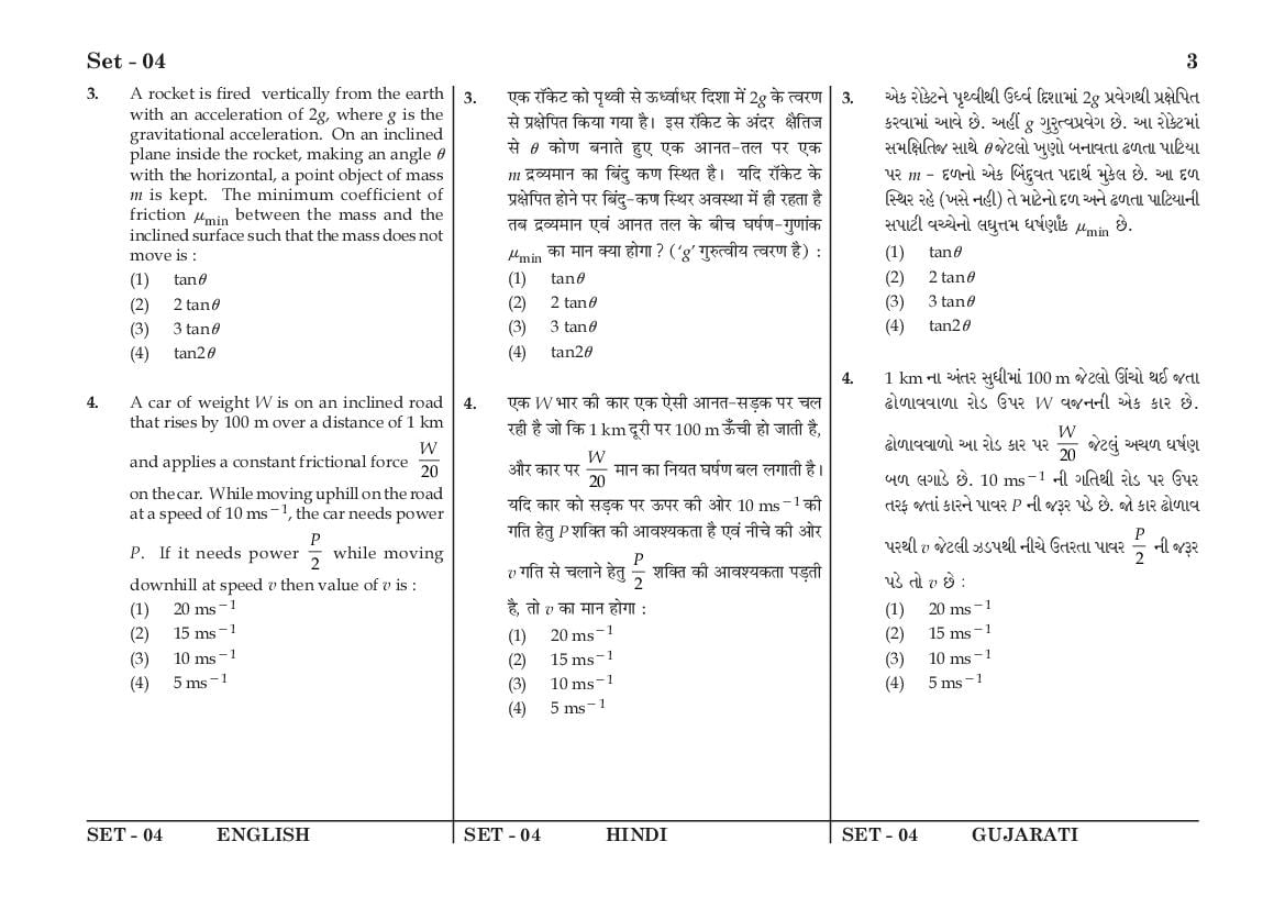 JEE Main 2016 Question Paper PDF (Shift-wise, 4 Papers)