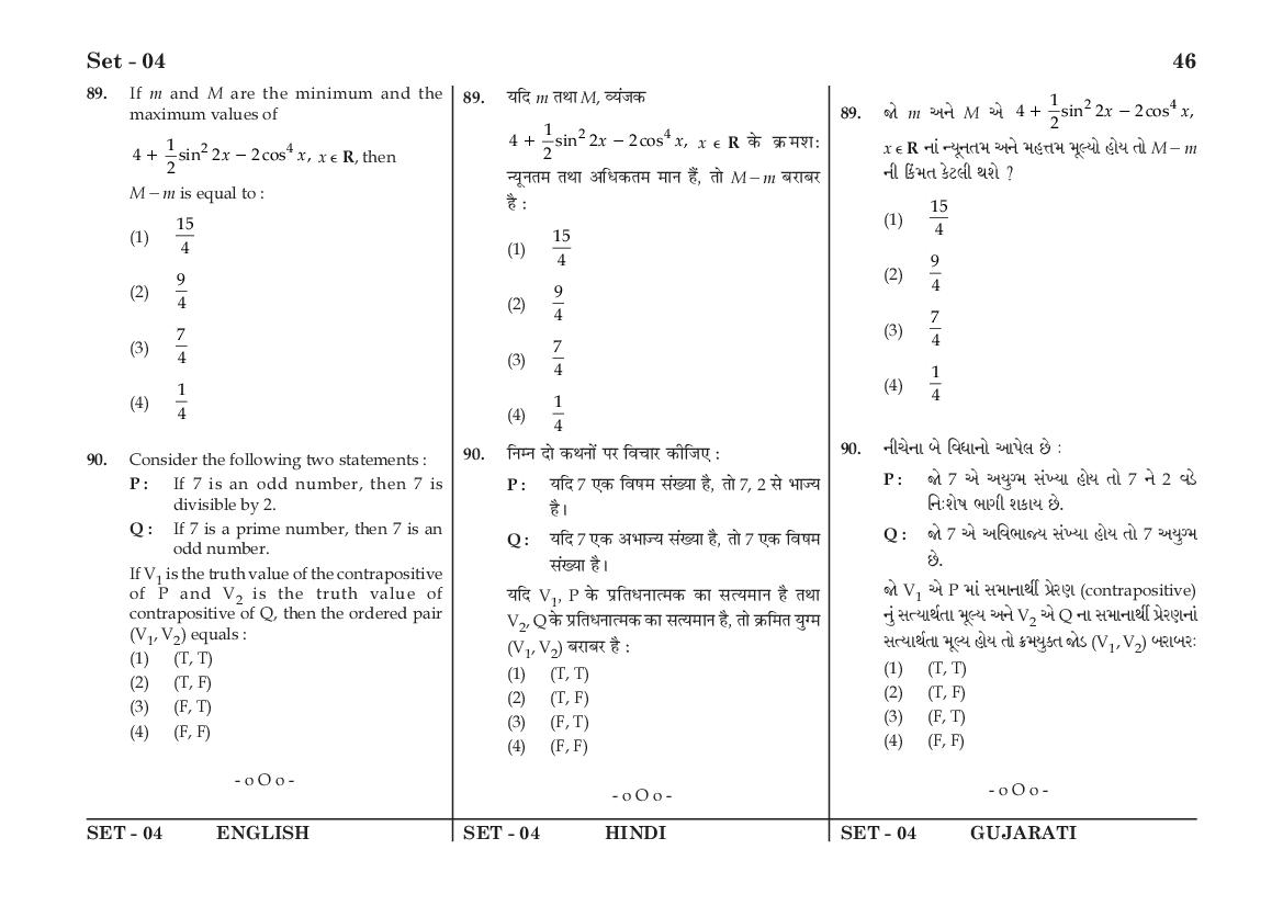 JEE Main 2016 Question Paper PDF (Shift-wise, 4 Papers)