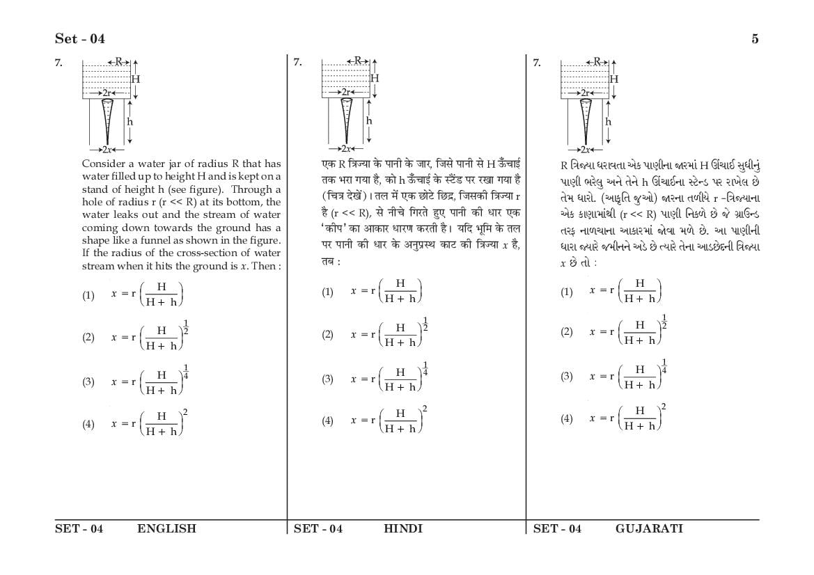 JEE Main 2016 Question Paper PDF (Shift-wise, 4 Papers)