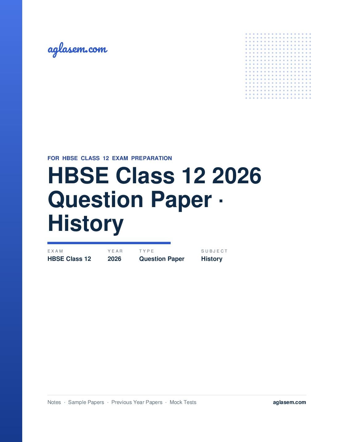 HBSE Class 12 Question Paper 2026 History - Page 1 of 25