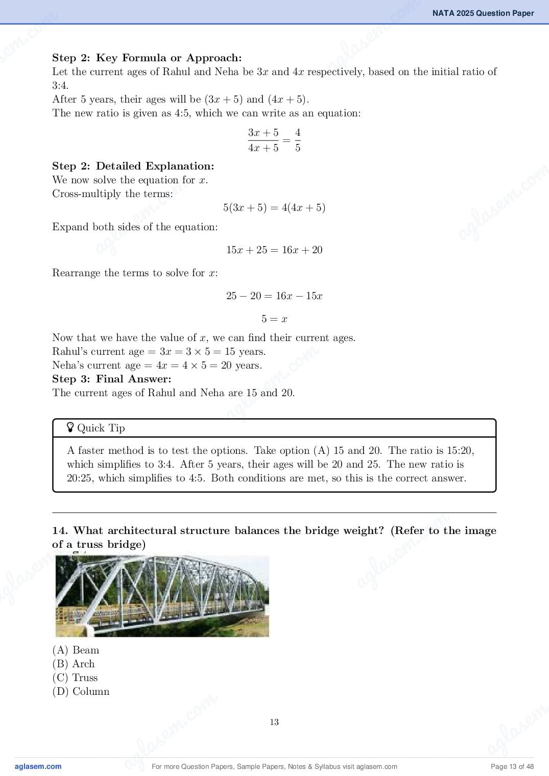 NATA 2025 Question Paper PDF with Answer Key